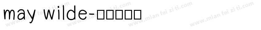may wilde字体转换
